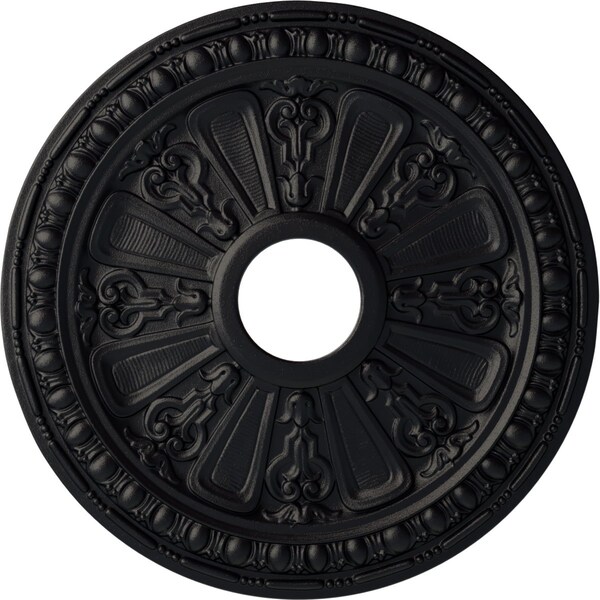 Ekena Millwork Raymond Ceiling Medallion (Fits Canopies up to 5 1/8"), 18 1/8"OD 3 5/8"ID x 1 1/8"P, Steel Gray CM18RASGS - main